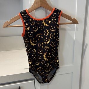 Halloween Pumpkin gymnastics leotard